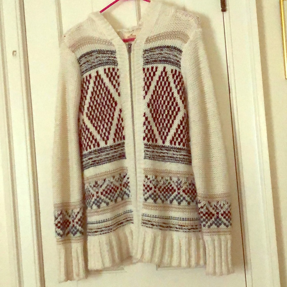 Hollister Winter Zip Up Hooded Sweater